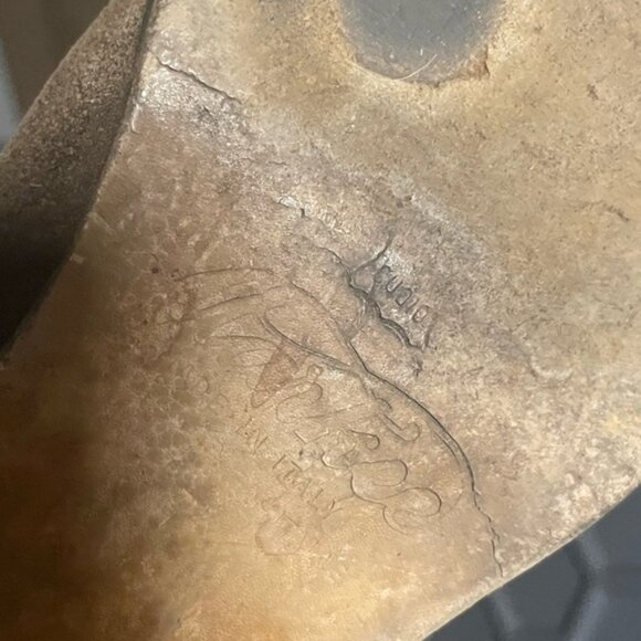 Markee Made in Italy Distressed Brown Leather Women's Knee-High Boots Size 7 - Picture 14 of 16